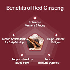 Close-up of CARE U red ginseng sachet showing 8mg ginsenosides