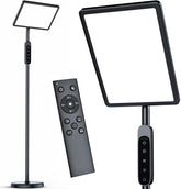 CAREMORR Light Therapy Lamp 12000 Lux brightens living spaces for mood and focus.
