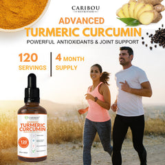 Bioperine-boosted turmeric drops from Caribou Nutrition improve absorption.