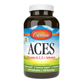 Carlson ACES bottle front shows antioxidant vitamins for immune support.