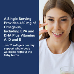 Carlson Cod Liver Oil omega-3 content per serving displayed on package