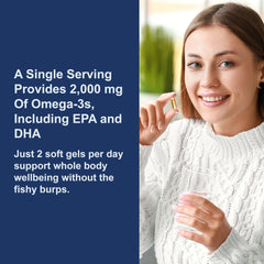 Carlson lemon-flavored softgels provide a refreshing daily omega-3 routine.