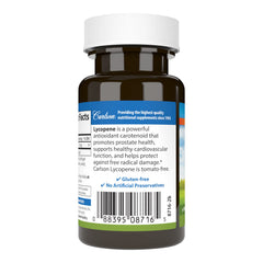 Carlson Lycopene 15 mg bottle pour, illustrating convenient daily use and measured servings