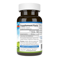 Carlson NAC label shows 500 mg per capsule for daily use.