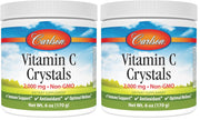 Carlson Labs Non-GMO Vitamin C Crystals in jar for easy daily mixing