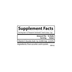 Carlson Non-GMO Vitamin C crystals in measuring scoop for precise dosing