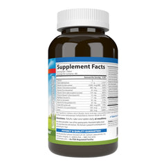 Close-up of Carlson Super 1 Daily tablets highlighting vegetarian formula for daily intake.