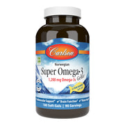 Carlson Super Omega-3 Gems bottle with soft gels promoting potential heart health.