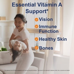 Softgel pour from Carlson Vitamin A Palmitate bottle for easy daily intake