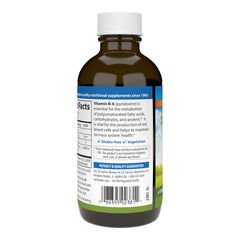 Carlson Vitamin B-6 Liquid droplet closeup highlighting liquid form and potency