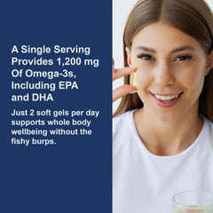 Carlson Wild-Caught Omega-3 fish oil pour, showcasing bottle-to-pantry convenience.