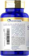 Carlyle 5-MTHF label close-up highlights allergen-free and non-GMO commitments.