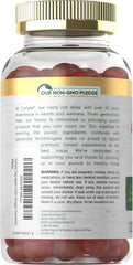 Carlyle Apple Cider Vinegar Gummies ingredients label shows pectin-based vegan formula.