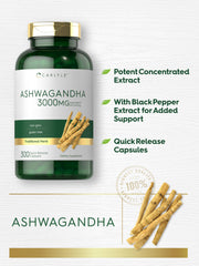 Carlyle Ashwagandha root extract indicates traditional herb heritage.