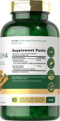 Carlyle Ashwagandha bottle label closeup shows premium formula.
