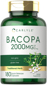 Carlyle Bacopa capsules 180-count closeup for daily wellness.