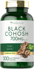 Carlyle Black Cohosh capsules bottle: easy daily wellness support at a glance.