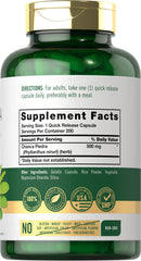 Carlyle Chanca Piedra 200 capsules inside bottle, shows cap release for easy daily dosing.