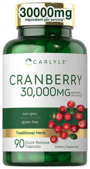Carlyle Cranberry Supplement bottle shown for daily wellness.