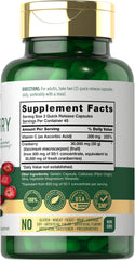 Close-up of Carlyle Cranberry label highlighting non-GMO and gluten-free formula.