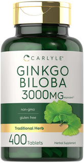 Carlyle Ginkgo Biloba 3000mg bottle front view for daily wellness