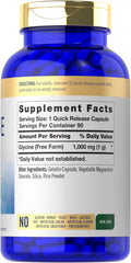 Carlyle Glycine 1000mg bottle front showing premium quality