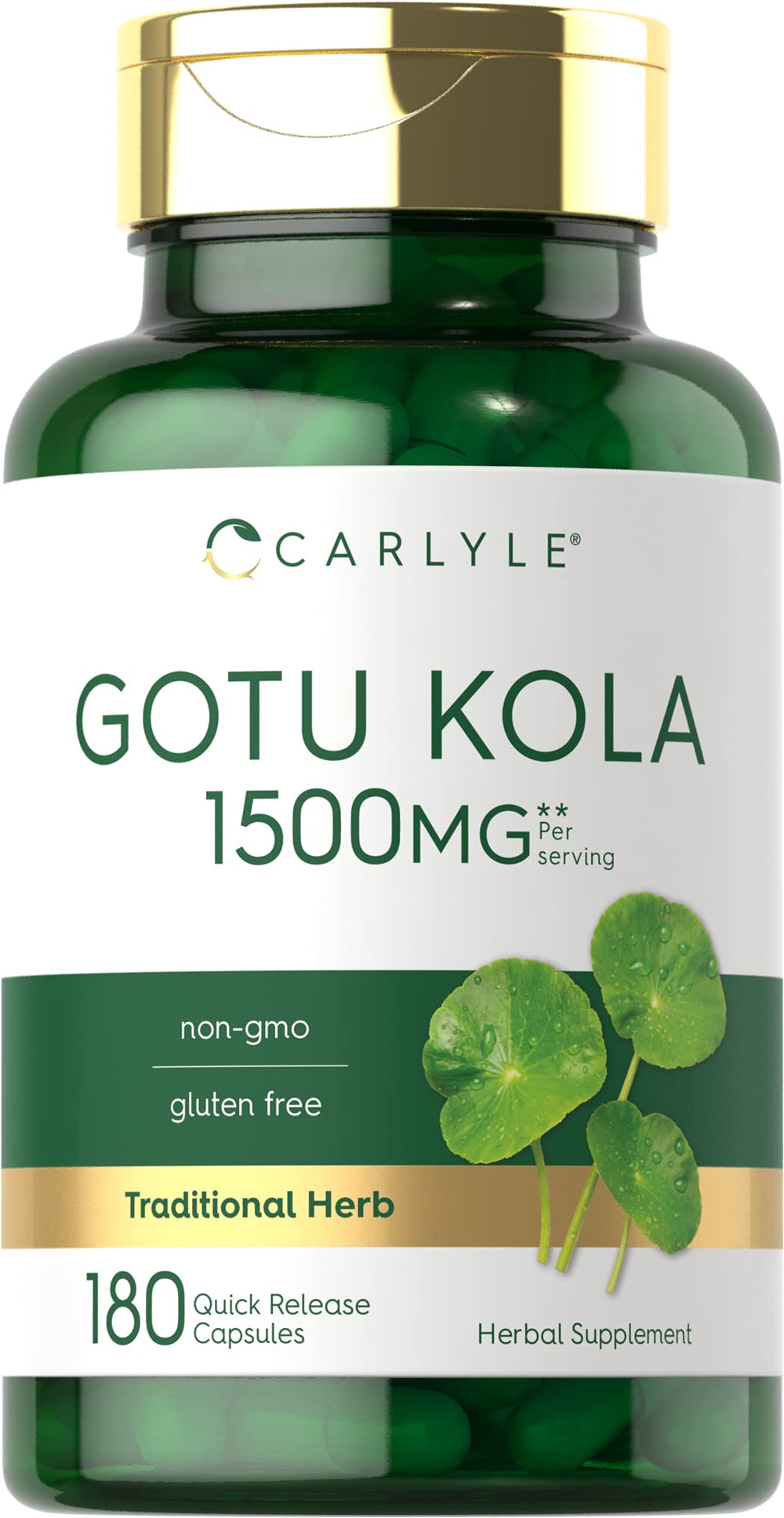 Carlyle Gotu Kola capsules bottle front view for daily wellness