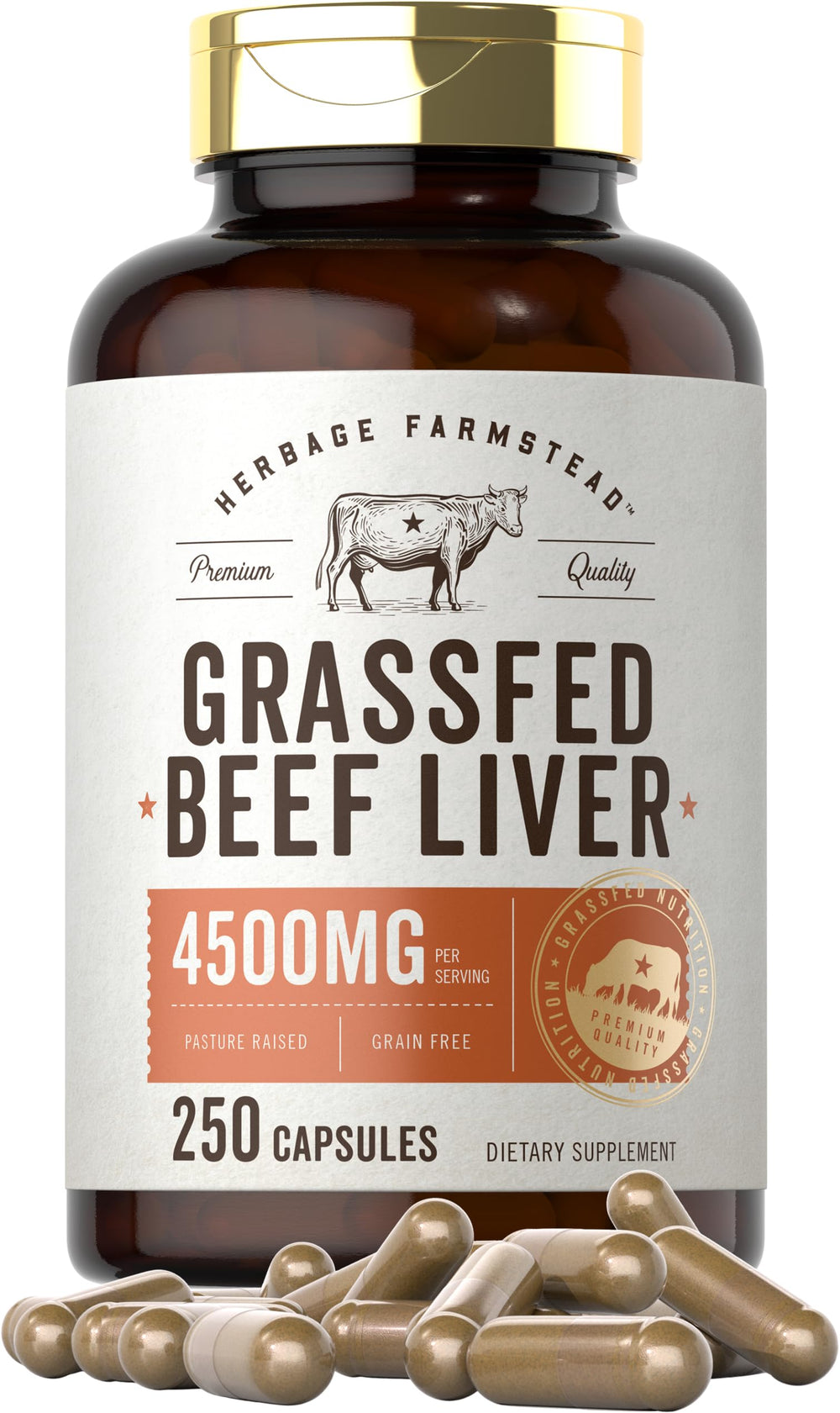 Carlyle grass-fed beef liver capsules bottle for a convenient daily wellness routine