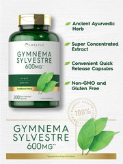 Carlyle Gymnema Sylvestre leaf illustration highlighting Ayurvedic heritage.