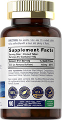Carlyle Iron 65mg tablets coated close-up for absorption.