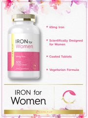Carlyle Iron label with ingredients and allergen-free claim