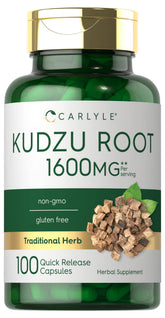 Carlyle Kudzu Root bottle closeup showing quality for daily wellness.