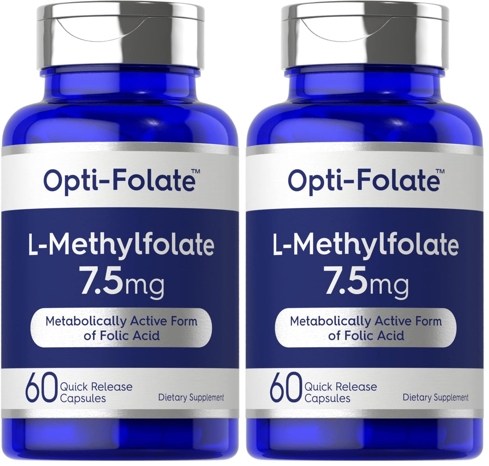 Carlyle L-Methylfolate bottle with quick-release capsules for daily use