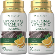 Carlyle Liposomal Vitamin C bottle with 90 softgels for daily use.