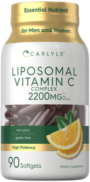 Carlyle Liposomal Vitamin C bottle with high-potency softgels for daily use