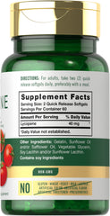 Carlyle Lycopene softgels close-up showing smooth capsules for easy intake