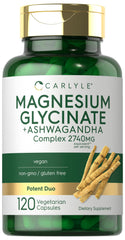 Carlyle Magnesium Glycinate with Ashwagandha bottle for daily balance.