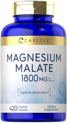 Carlyle Magnesium Malate bottle caplets for easy daily supplementation.