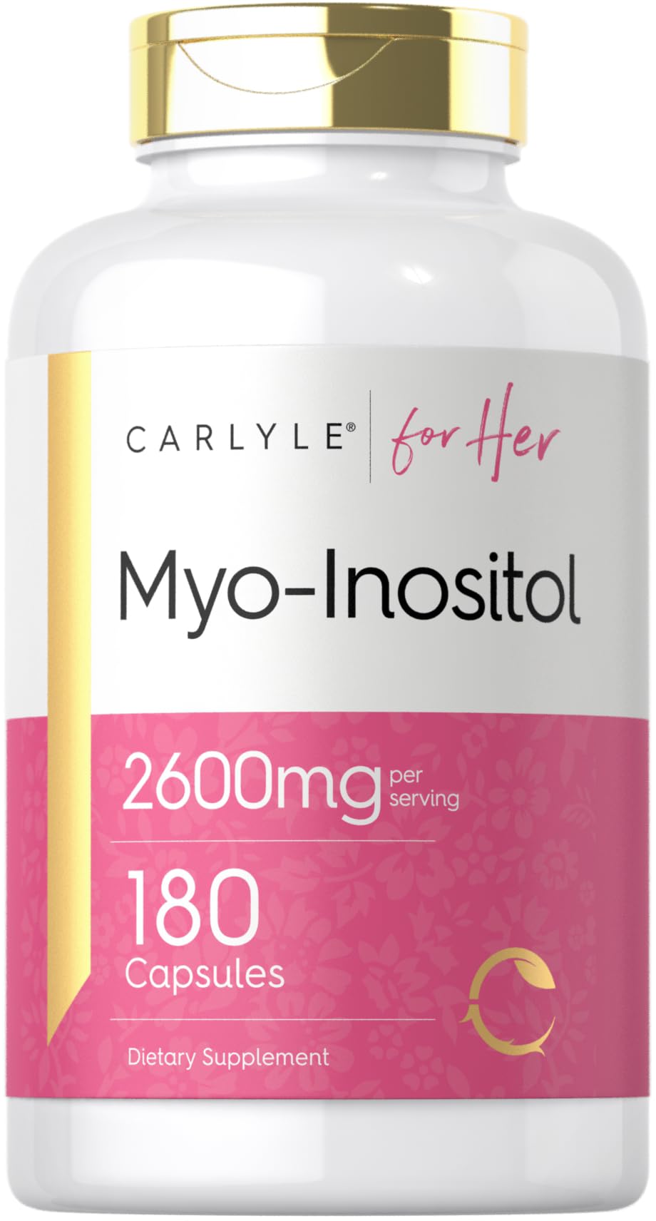 Carlyle Myo-Inositol 2600mg bottle for daily wellness support.