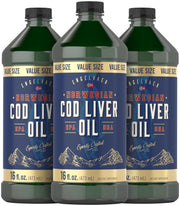 Carlyle Norwegian Cod Liver Oil 3-pack bottles for convenient daily use