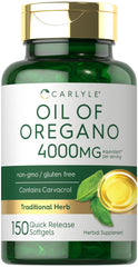Carlyle Oregano Oil 4000mg bottle for potent daily support.