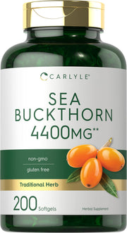 Carlyle Sea Buckthorn Oil Capsules bottle showing omega-rich supplement for daily wellness.