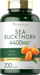 Carlyle Sea Buckthorn Oil Capsules bottle showing omega-rich supplement for daily wellness.