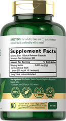 Carlyle nettle leaf capsules on label showing 2000 mg per serving.
