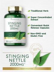 Ingredients panel of Carlyle nettle extract highlighting premium quality.