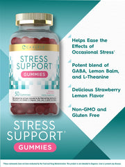 Graphic featuring Carlyle ingredients GABA and L-Theanine for occasional stress support.