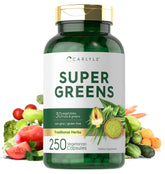 Carlyle Super Greens capsules bottle for daily wellness support.