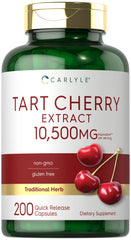 Carlyle Tart Cherry Capsules bottle, convenient daily wellness support.
