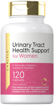 Carlyle Urinary Tract Health for Women bottle shown for daily use on a clean surface