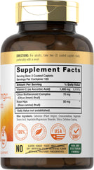 Carlyle Vitamin C bottle and label highlight vegetarian formula for daily wellness.